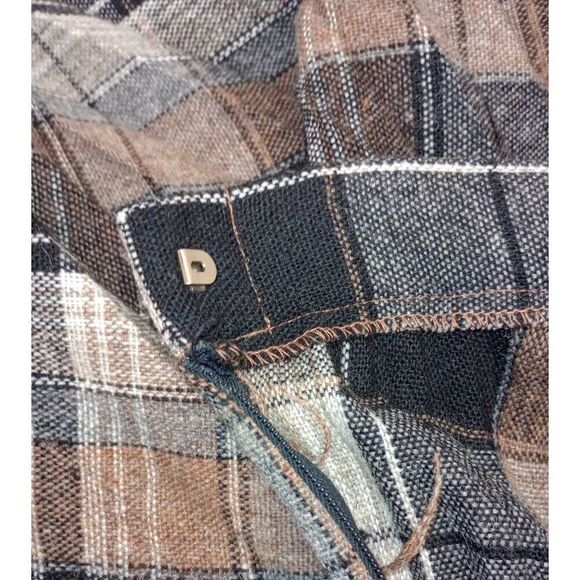 Vintage Vincenti pleated, plaid. wool blend, midi, A-line  skirt size 10, see me - Picture 3 of 8